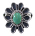 Authentic Sterling Silver Flower Turquoise Ring Size 5-1/4 VX37269